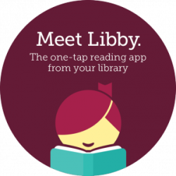 Smiling girl reading. Text reads Meet Libby. The one-tap reading app from your library