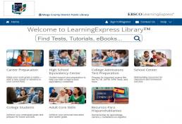 homepage of learning express library