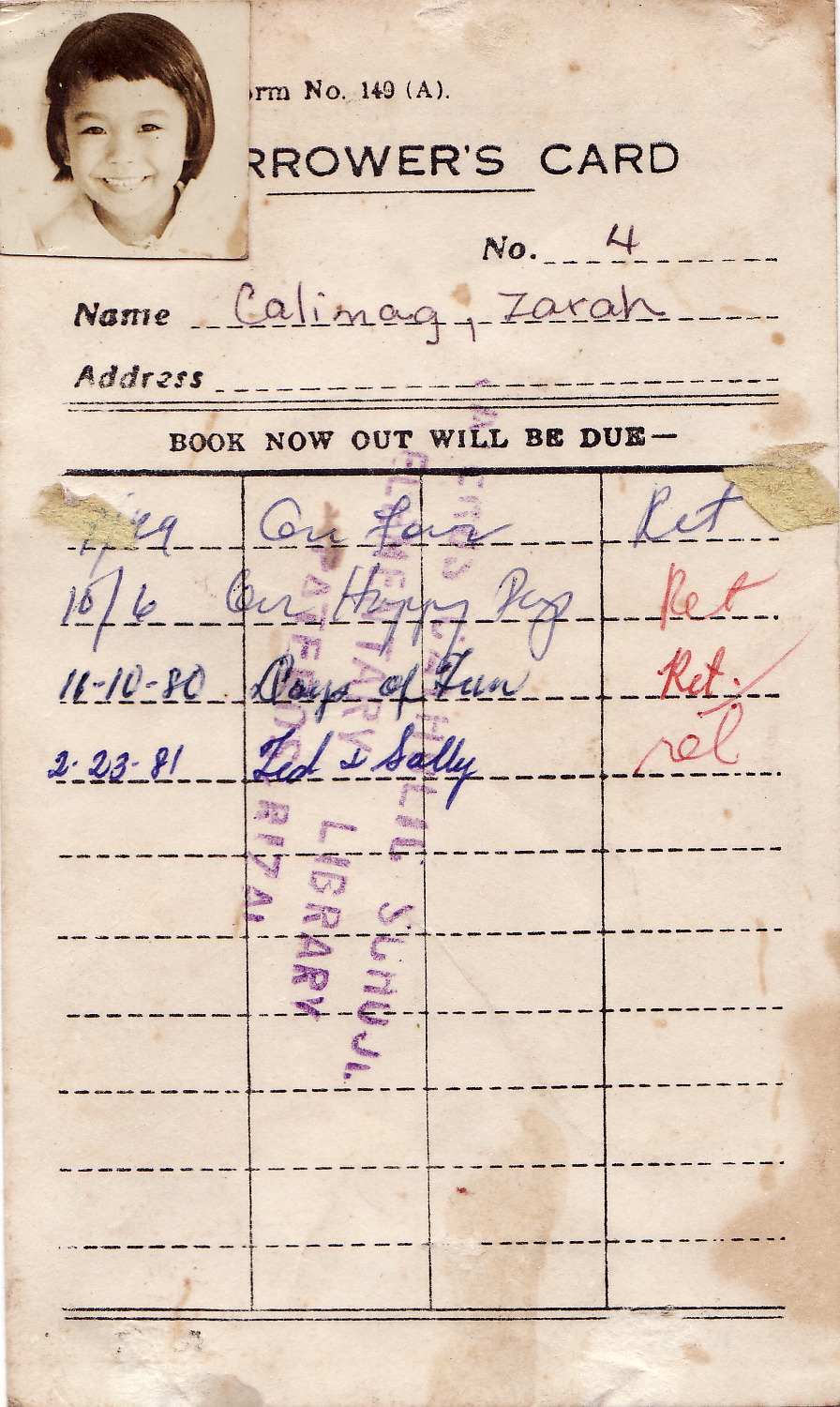 image of old paper library card
