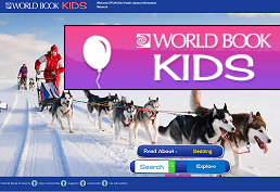 sled dogs in the snow "world book kids"